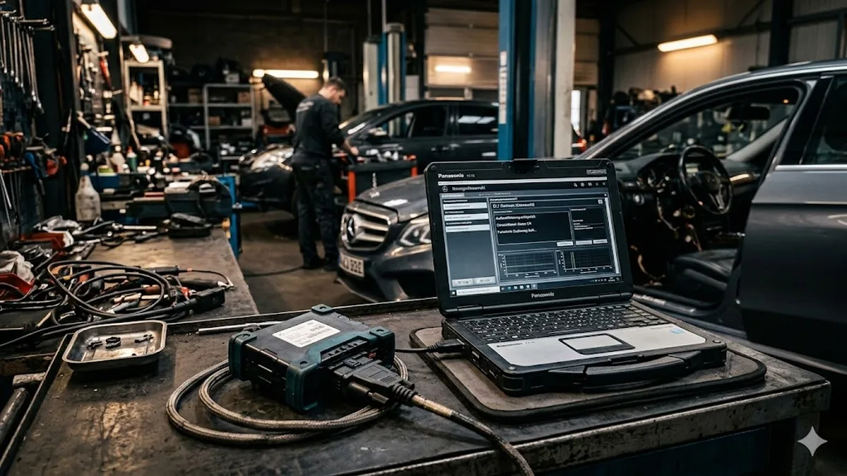 Gebrauchtes Motorsteuergerät im Mercedes verbauen