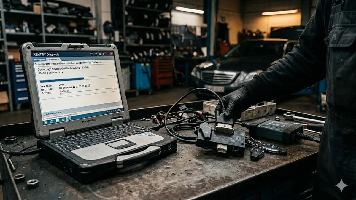Mercedes Keyless-Go nachrüsten per XENTRY-Codierung