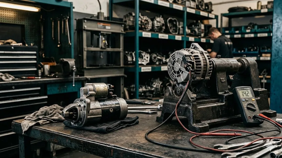 Anlasser und Lichtmaschine gebraucht: Prüfstandstest