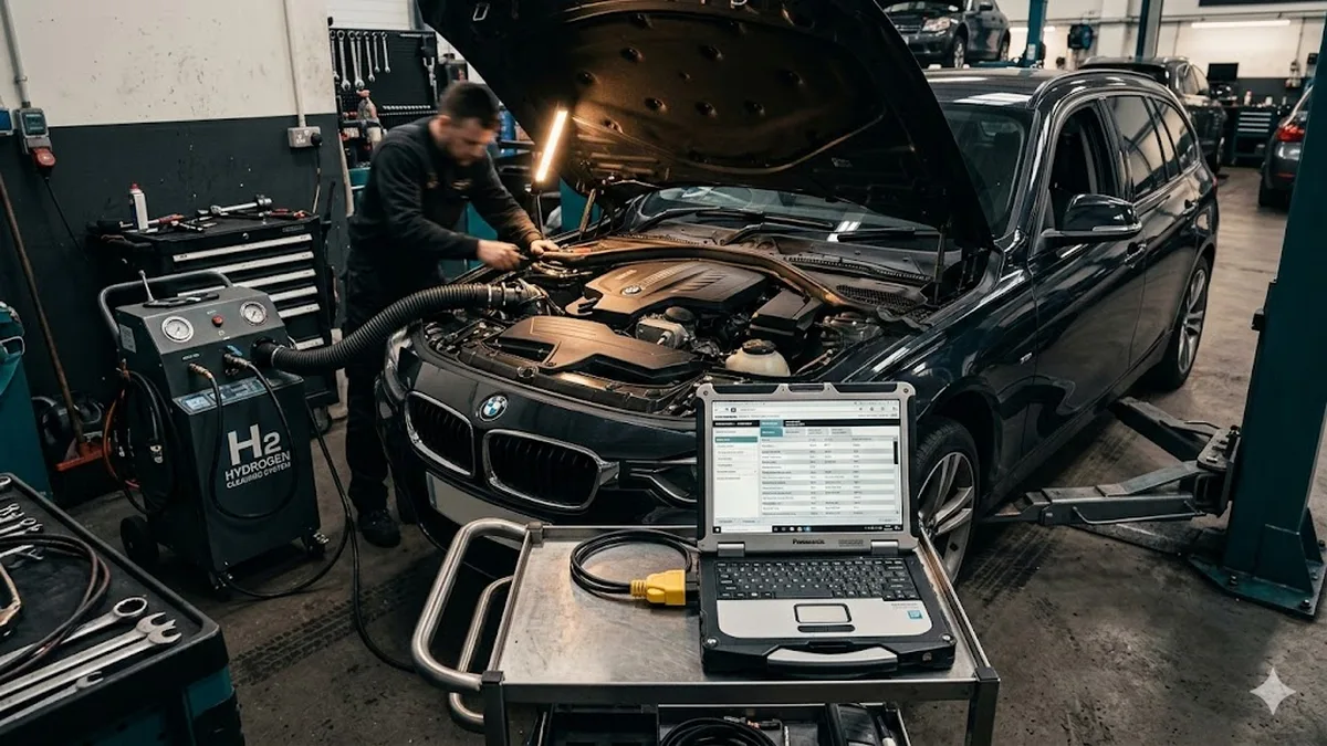 BMW 320d N47: Rußprobleme mit H2 behandeln