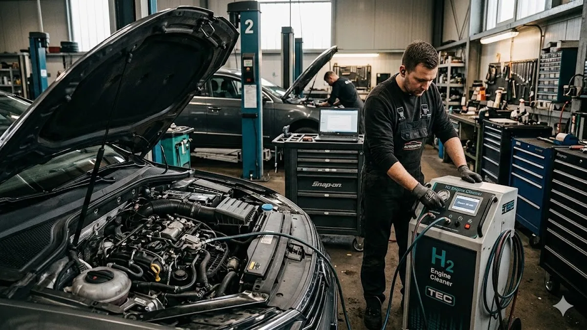 H2-Motorreinigung Diesel: AGR und DPF behandelt