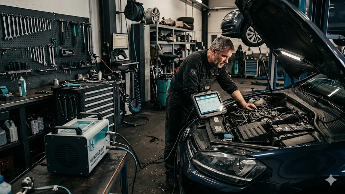 Mobile H2-Reinigung vs. Werkstatt – Unterschiede