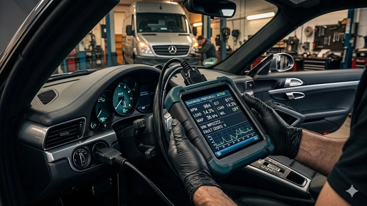 Diagnose-Tagebuch: Porsche 911 und Sprinter gerettet