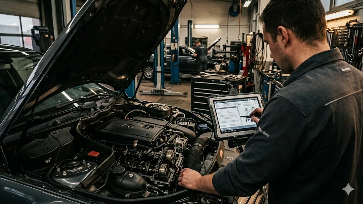 Mercedes M271 Nockenwellenversteller – XENTRY-Diagnose