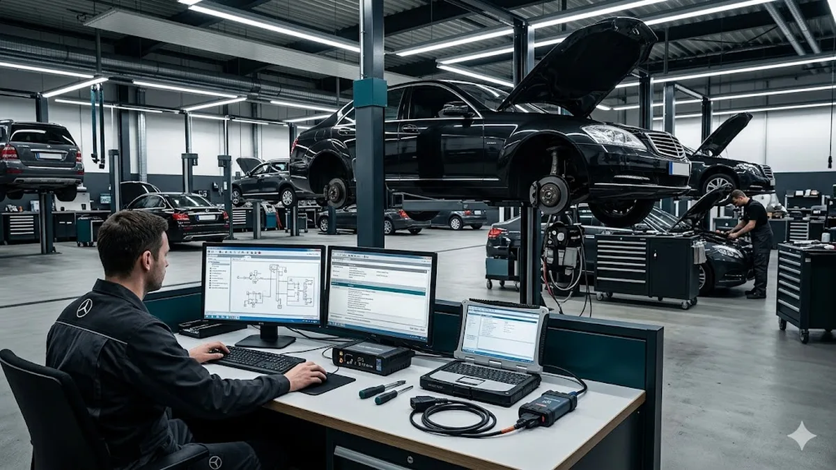 Mercedes W221: Airmatic-Fehler mit XENTRY lösen