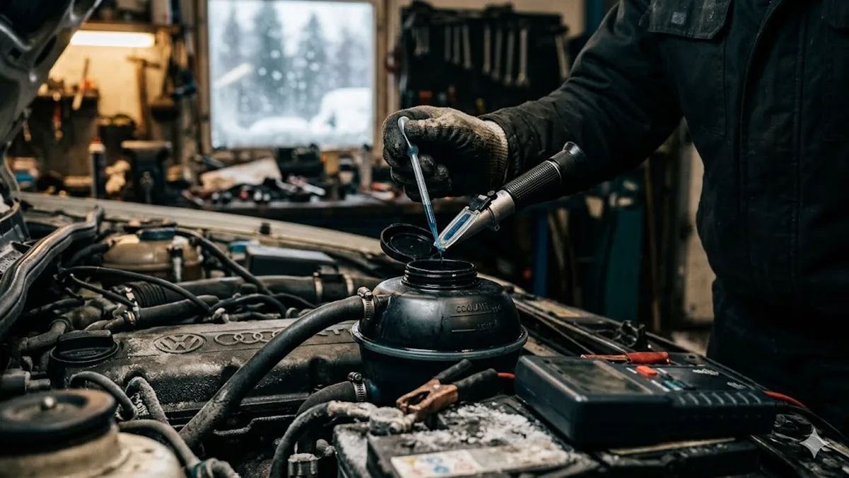 Steinschlag im Winter bei Frost reparieren